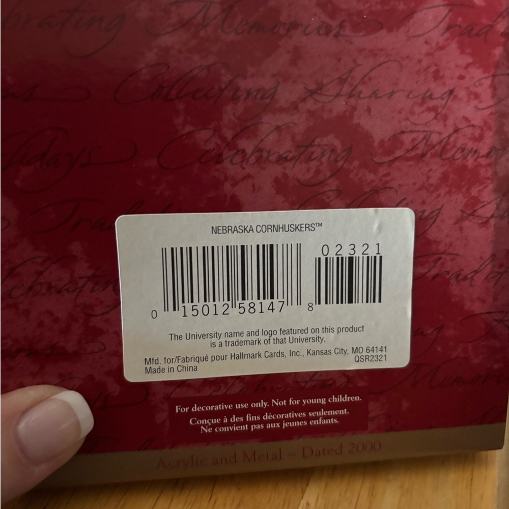 Hallmark Red Nebraska Ornament - Picture 5 of 15